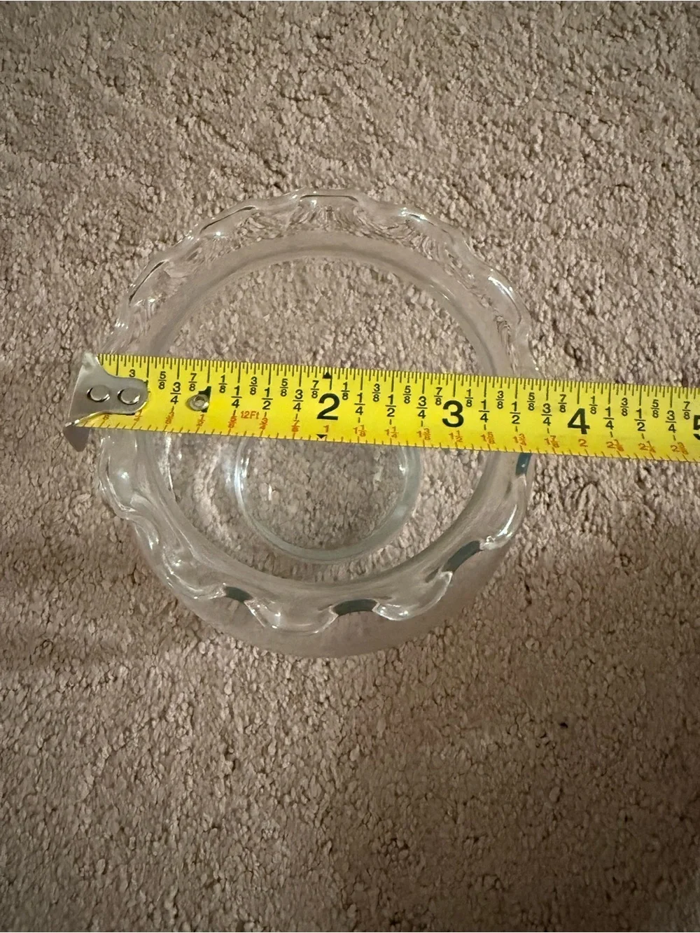 Clear Glass Ruffled Rim Vase - Home Accents